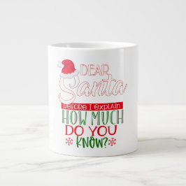 Taza De Café Gigante Navidades divertidos de Santa María