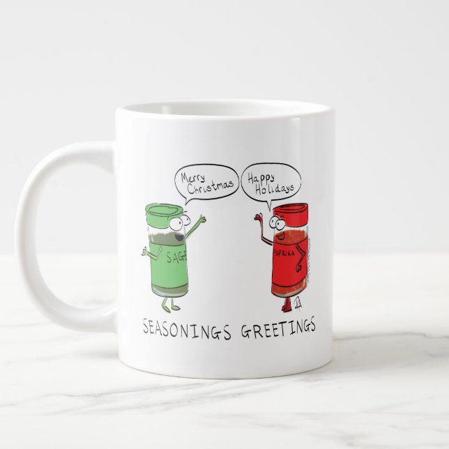 Taza De Café Gigante Navidades divertidos Personalizado Cocinando espec (Izquierda)