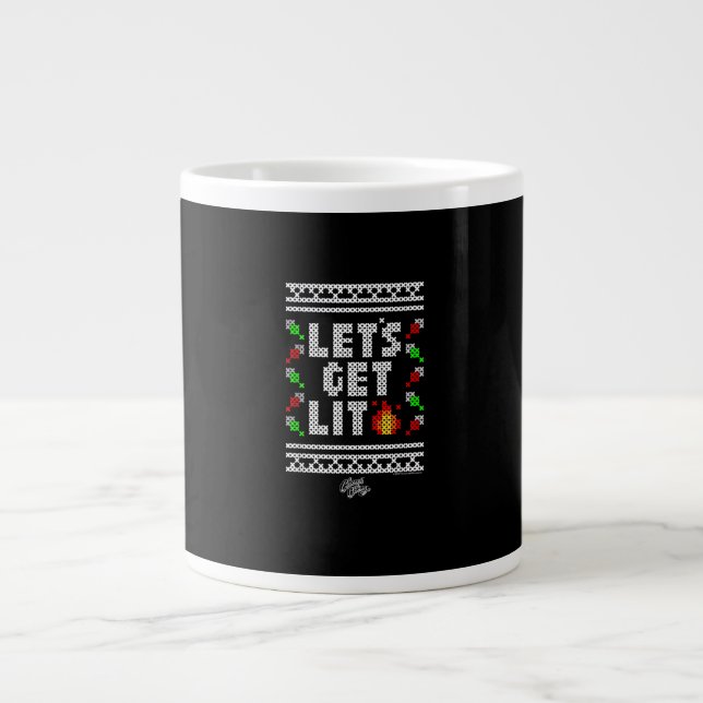 Taza De Café Gigante Navidades divertidos - Vamos a recibir luz (Frente)