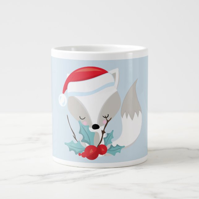 Taza De Café Gigante Navidades dulces Fox (Frente)