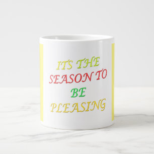 Taza De Café Gigante Navidades estacionales mensaje logotipo mezclado c