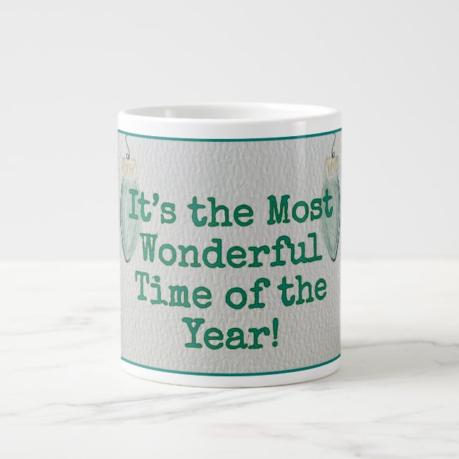 Taza De Café Gigante Navidades familiares (Frente)