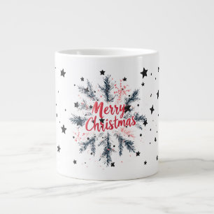Taza De Café Gigante Navidades festivos de copo de nieve Mug