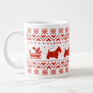 Taza De Café Gigante Navidades festivos de Love Joy Peace Scotts