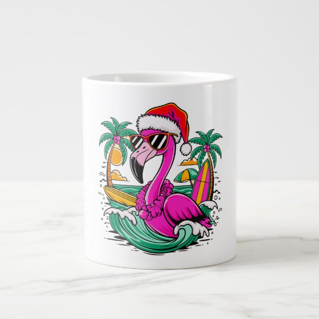 Taza De Café Gigante Navidades festivos se burlan del paraíso (Frente)