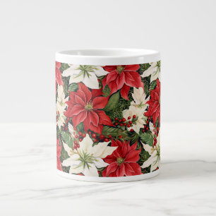 Taza De Café Gigante Navidades Flores