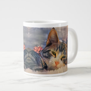 Taza De Café Gigante Navidades gatitos