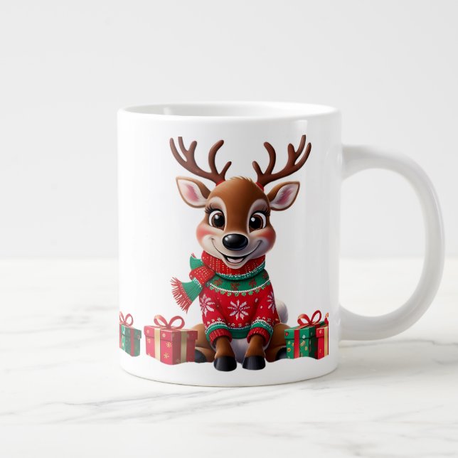 Taza De Café Gigante Navidades graciosos de humor moderno de moda (Derecha)