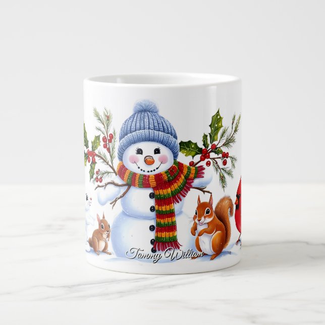 Taza De Café Gigante Navidades graciosos modernos y de moda (Frente)