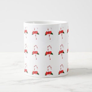 Taza De Café Gigante Navidades mistletostick rojo verde