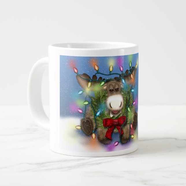 Taza De Café Gigante Navidades Moose 20 oz.Taza (Izquierda)