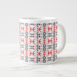 Taza De Café Gigante Navidades Patrón rúdico de arte folclórico escandi