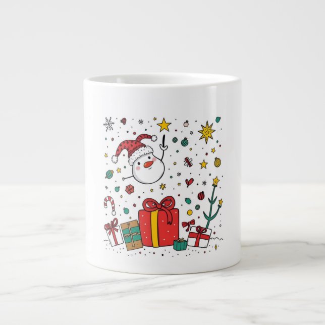 Taza De Café Gigante Navidades personalizados (Frente)