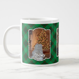 Taza De Café Gigante Navidades personalizados 3 Fotograma rojo y verde