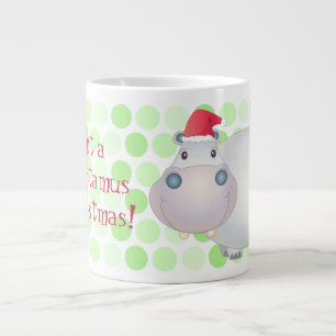 Taza De Café Gigante Navidades personalizados Hipopotamus Jumbo Mug