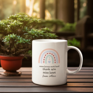 Taza De Café Gigante Navidades Profesor Gracias a regalo Hero personali