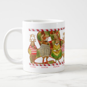 Taza De Café Gigante NAVIDADES REINDEER Big White Mug