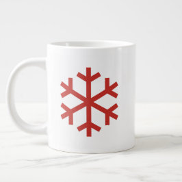 Taza De Café Gigante Navidades rojos Snowflake