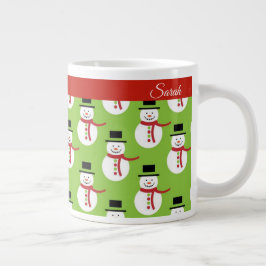 Taza De Café Gigante Navidades Snowman personalizan el nombre de café s