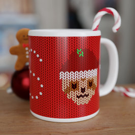 Taza De Café Gigante Navidades Suéter Suéter Monograma gigante Café Mug
