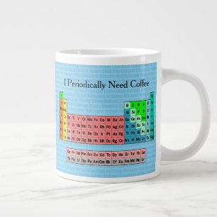 Taza De Café Gigante Necesito café periódicamente - Tabla periódica