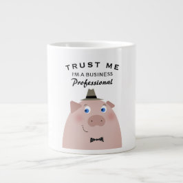 Taza De Café Gigante Negocio Divertido Profesional Caricatura Cerdo Mem