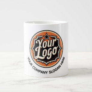 Taza De Café Gigante Negocio simple de logotipo y texto personalizado