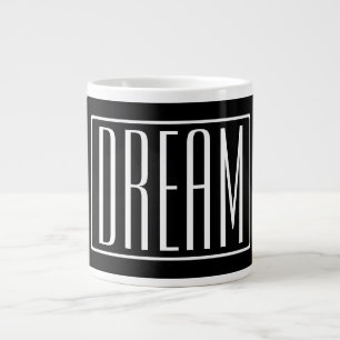 Taza De Café Gigante Negrita & Moderna Tu nombre o palabra Blanco sob