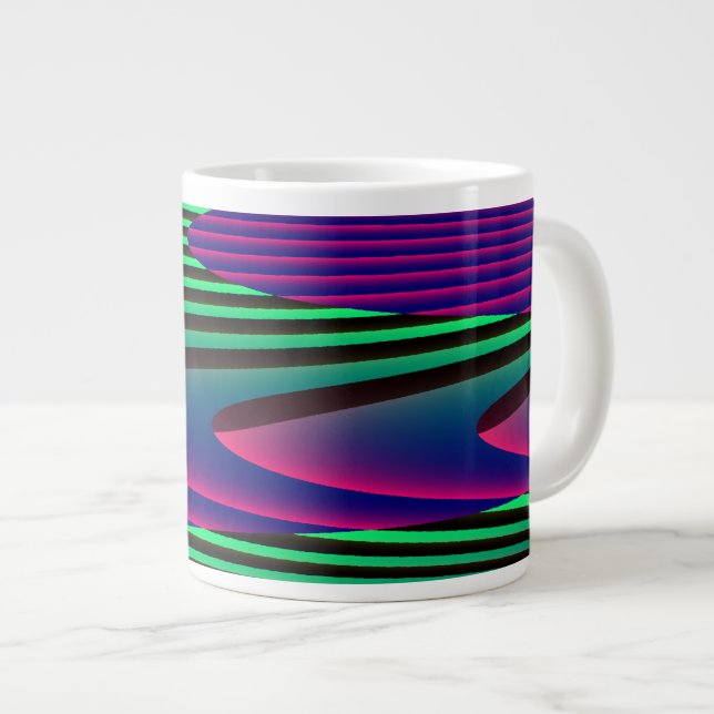 Taza De Café Gigante Neon Seas Mug (Derecha)