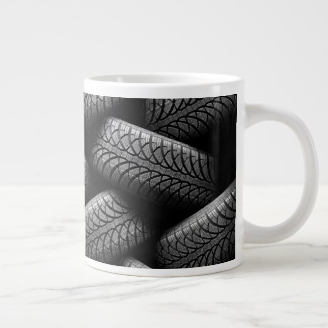 Taza De Café Gigante Neumáticos para coches negros (Derecha)