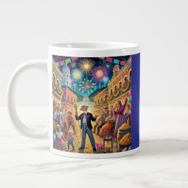 Taza De Café Gigante New Year's Eve Celebration El Año Viejo