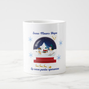 Taza De Café Gigante Nieve Significa Esperanza – Globo de Nieve Navideñ