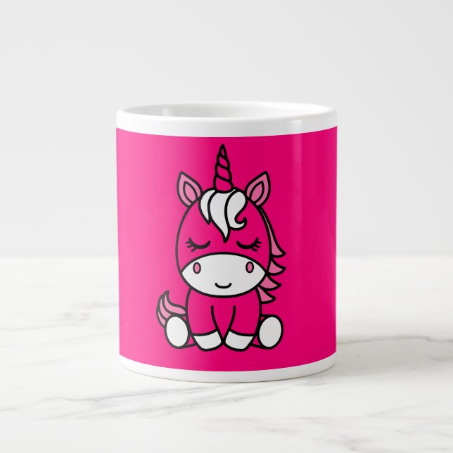 Taza De Café Gigante Niñas Unicorn Pony (Frente)