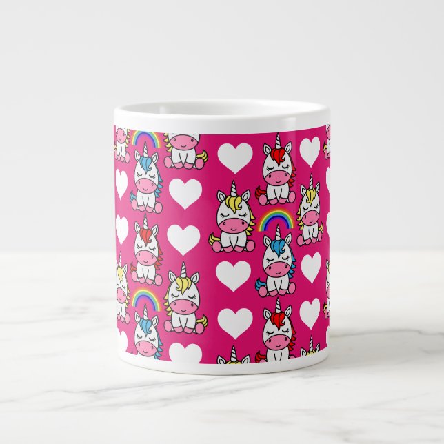 Taza De Café Gigante Niñas Unicorn Pony (Frente)
