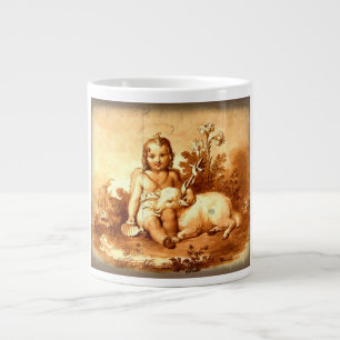 Taza De Café Gigante Niño Bsby con jarra de cordero pequeño