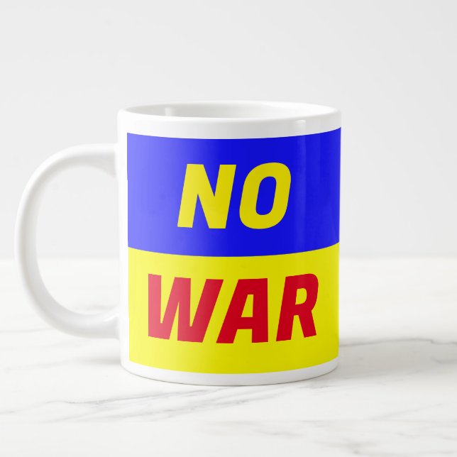 Taza De Café Gigante NO HAY JUmbo Mug DE GUERRA (Izquierda)