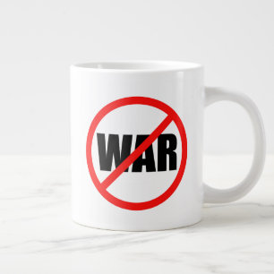 Taza De Café Gigante No hay símbolo de guerra