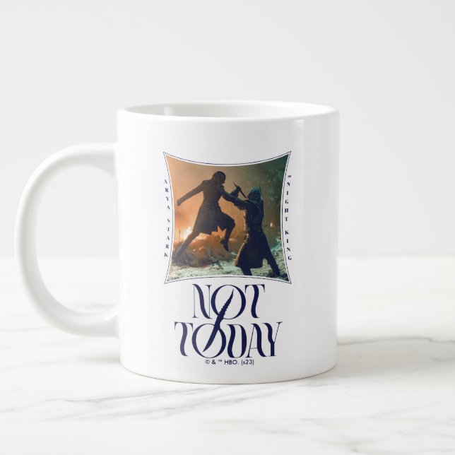 Taza De Café Gigante "No Hoy" Arya Stark Vs. El Rey Nocturno (Izquierda)