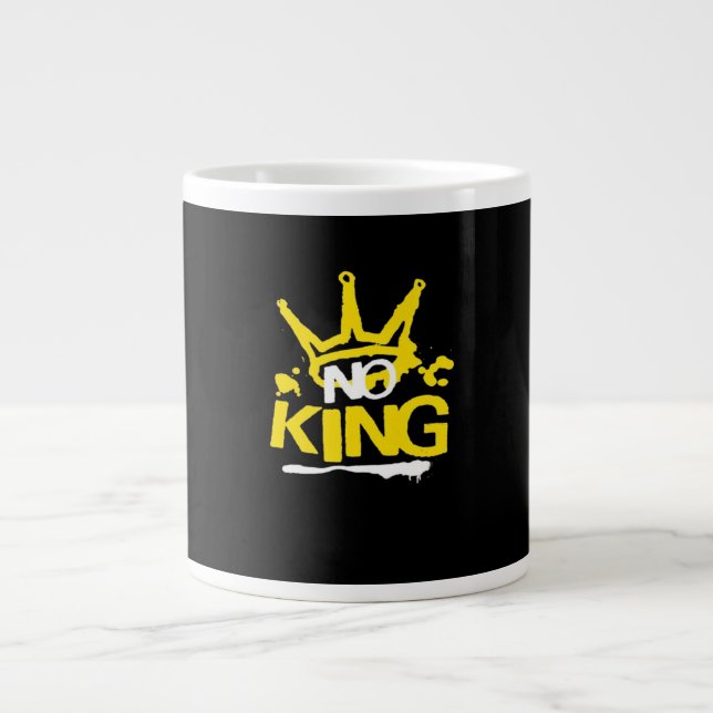 Taza De Café Gigante No King Minimal Clean (Frente)