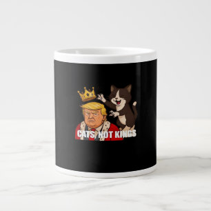 Taza De Café Gigante No Kings Anti Gatos Divertido Estilo Clásico