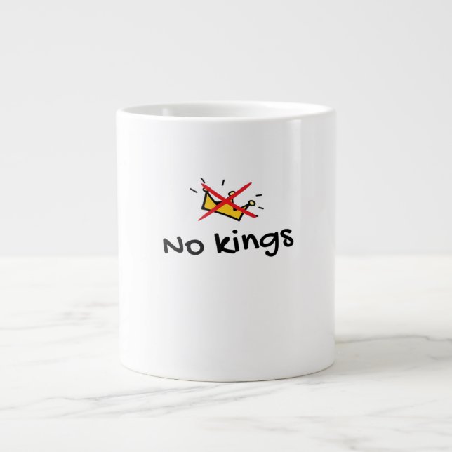 Taza De Café Gigante No Kings In America Classic Retro Style (Frente)