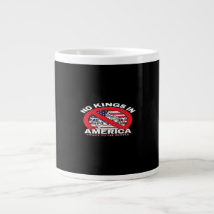 Taza De Café Gigante No Kings In America Diseño Patriótico Antimonárqui