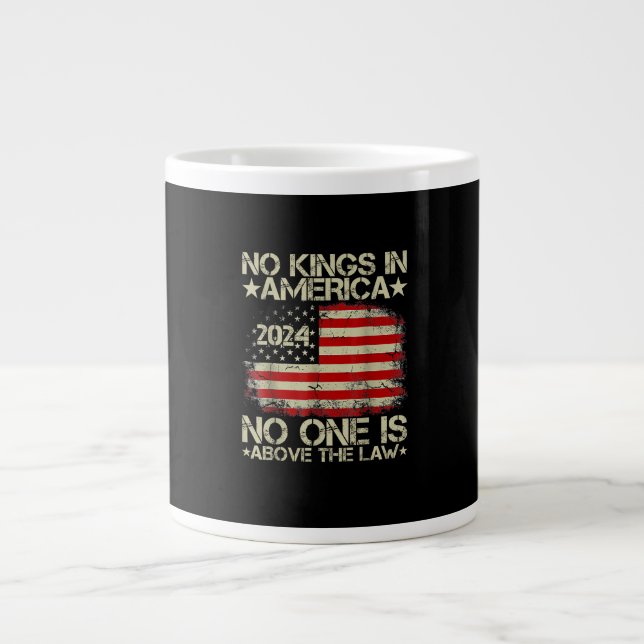Taza De Café Gigante No Kings In America Minimal Clean (Frente)