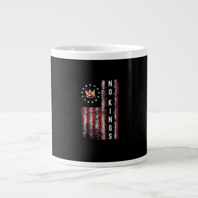 Taza De Café Gigante No Kings In America Minimal Clean (Frente)