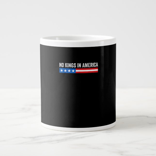 Taza De Café Gigante No Kings In America Patriotic Style (Frente)