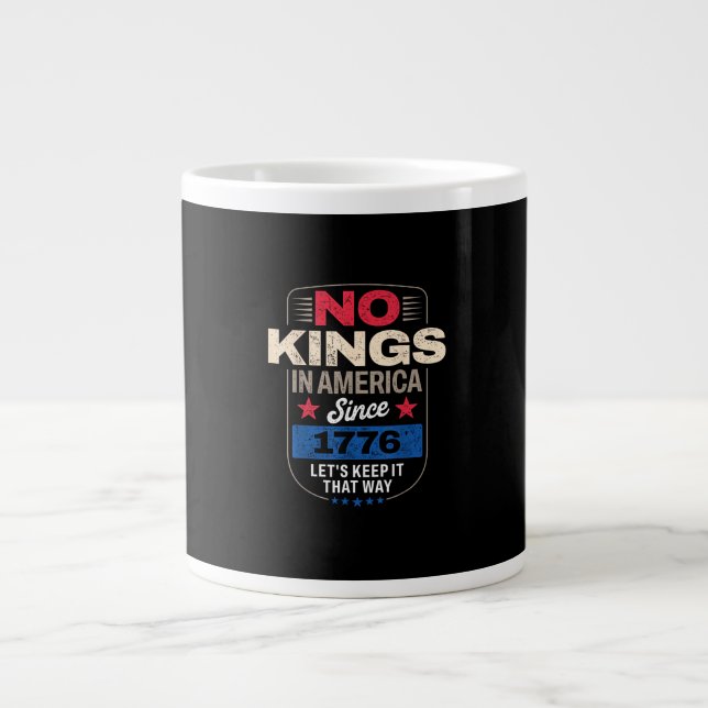 Taza De Café Gigante No Kings In America Retro Classic (Frente)