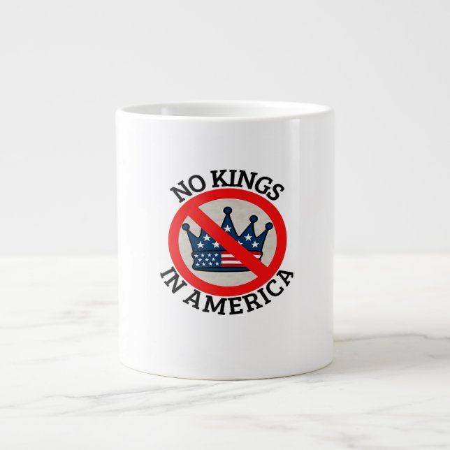 Taza De Café Gigante No Kings In America Retro Classic (Frente)