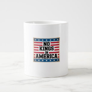 Taza De Café Gigante No Kings In America USA Gráfico Vintage