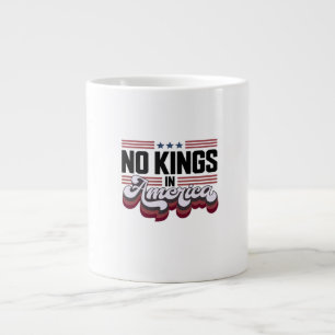 Taza De Café Gigante No Kings In America USA Retro Clásico