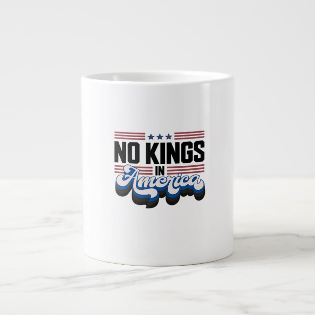 Taza De Café Gigante No Kings In America USA Retro Classic (Frente)